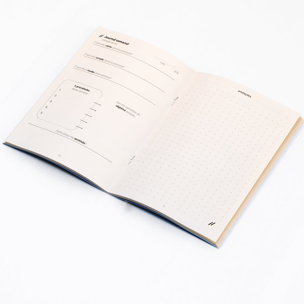 Refil Focus Journal, Medium (A5) - Planner, Kit 2x (6 Meses)