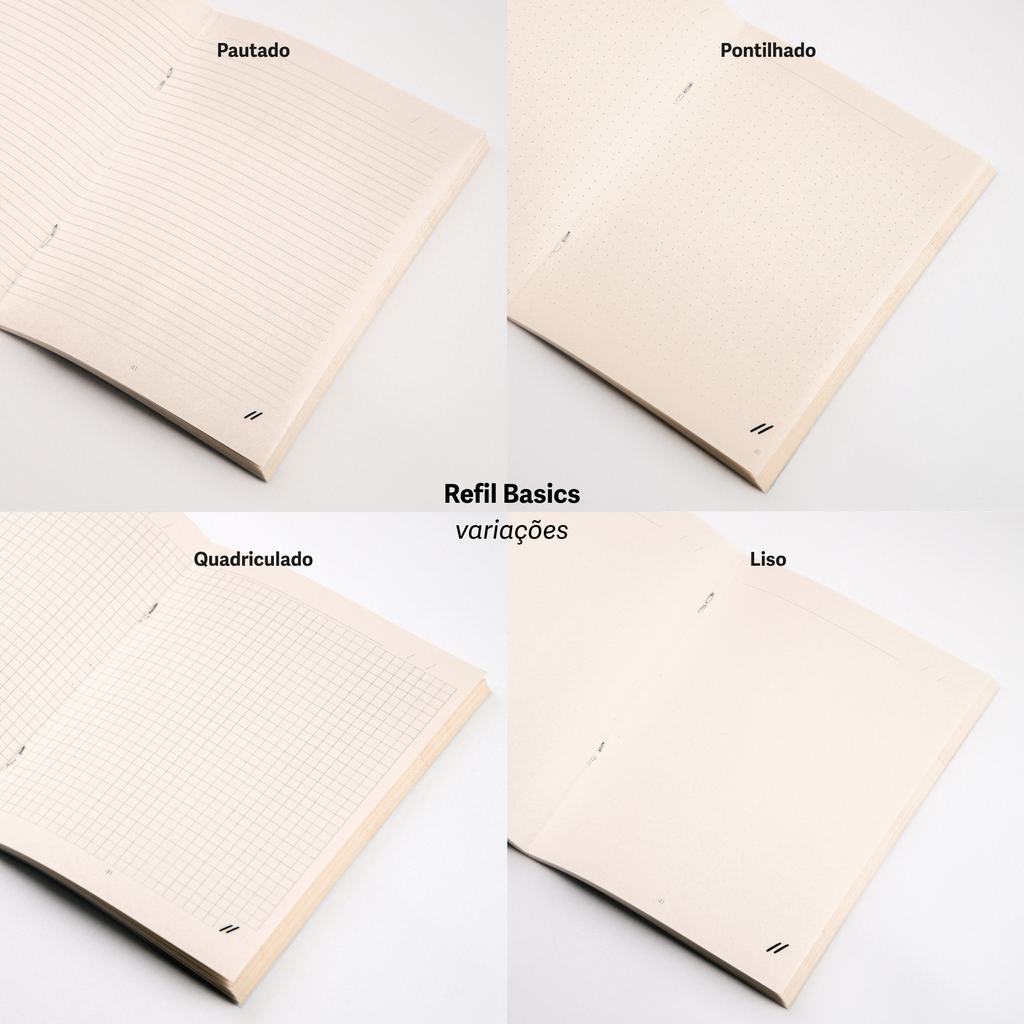 Notesik Focus Journal A5 – caderno planner em couro legítimo, papel premium, caderneta modular, refil