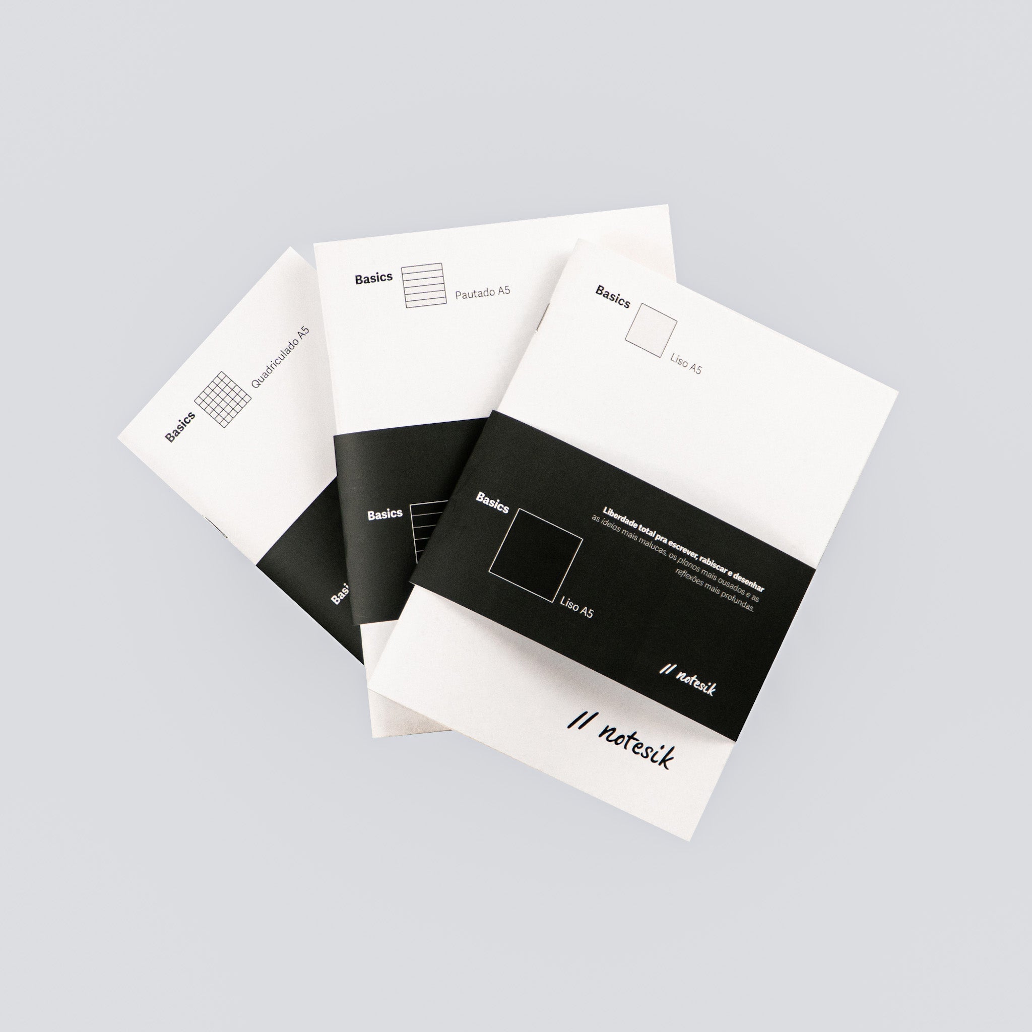 Refil Notesik Basics A5, planner, organização, gestão de tarefas, papel premium Pólen Bold 90g, para foco